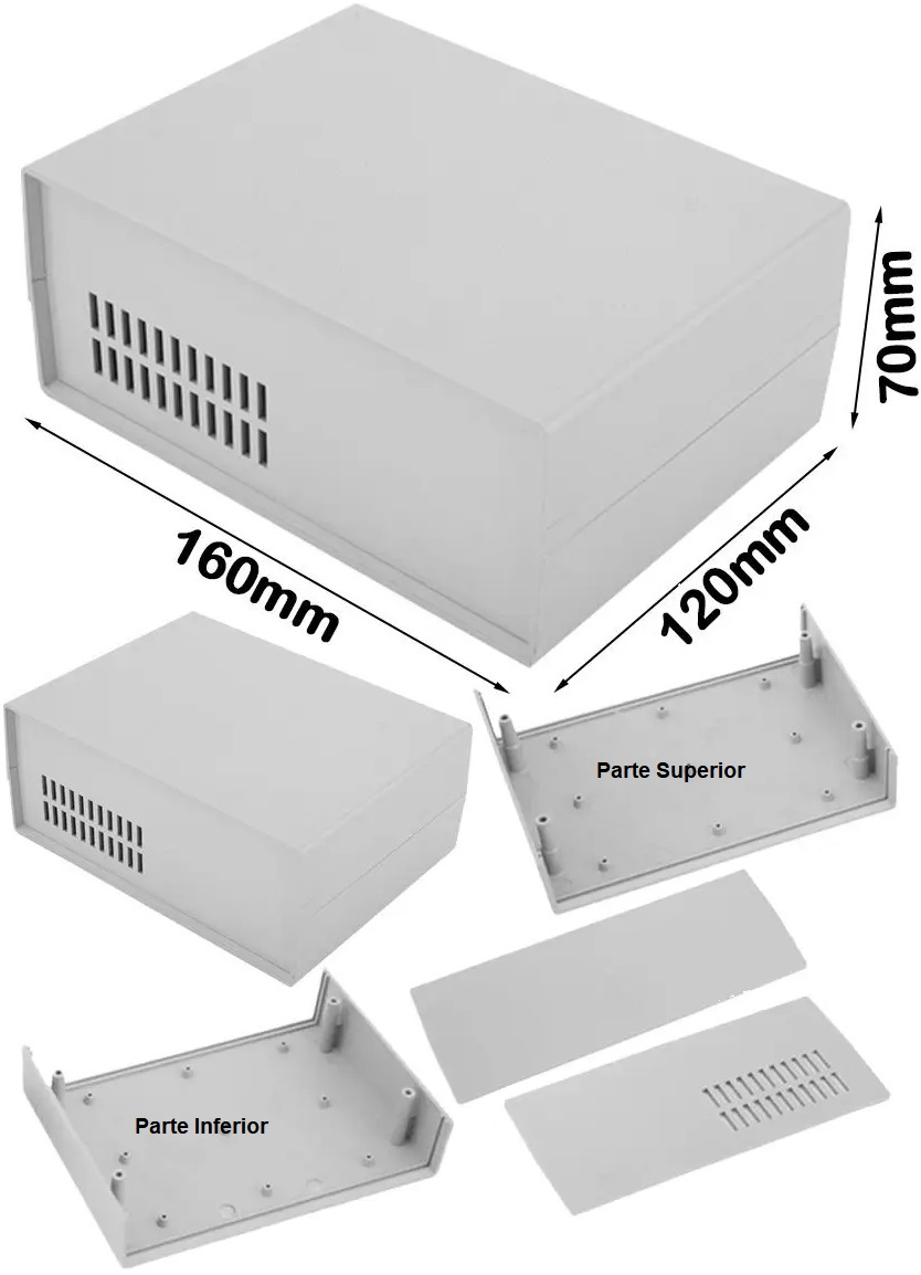 Caja de sobre mesa 160x120x70mm
